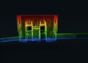 3D-Punktwolke einer Kanalhaltung aus LiDAR-Vermessung